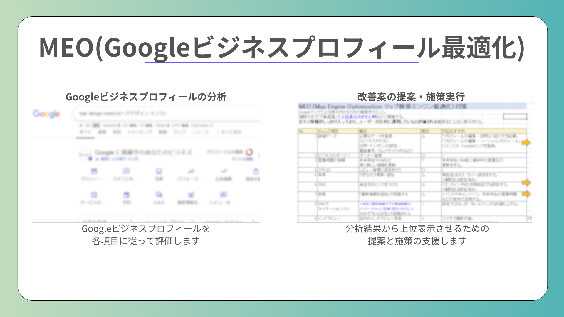⑥ MEO(Googleビジネスプロフィール最適化)